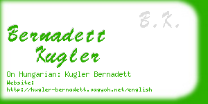 bernadett kugler business card